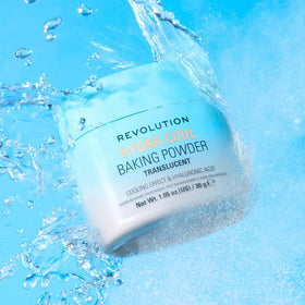 Revolution Beauty London jar on bathroom vanity conveying cooling, everyday use