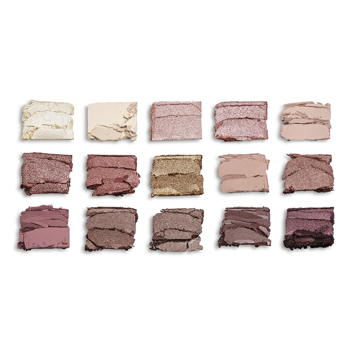 Revolution Beauty London close-up of pans and shimmer texture for vibrant color payoff