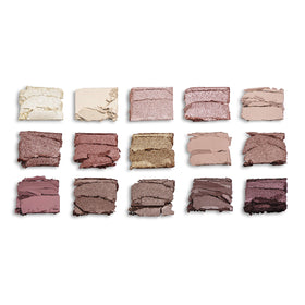 Revolution Beauty London close-up of pans and shimmer texture for vibrant color payoff