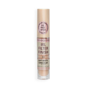 Revolution concealer applied in lifestyle mirror setting for natural finish