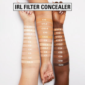 Revolution concealer texture swatches showing blendable coverage