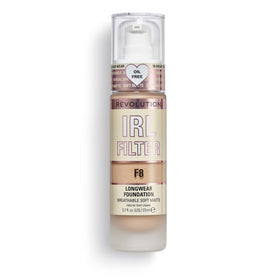 Revolution Beauty London front bottle showing label and matte glass benefit of precision dispensing
