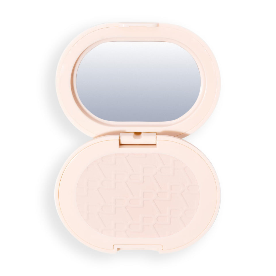 Revolution powder pops front compact showing sleek packaging and portability benefit