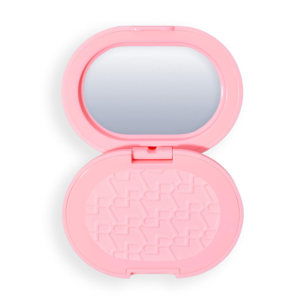 Revolution Powder Pops front compact showing brand and sleek packaging, portable benefit