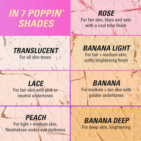 Revolution powder pops pressed under eye showing concealer setting and brightening benefit