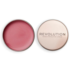 Revolution Beauty Rose Pink front jar showing shade and compact design, easy application benefit