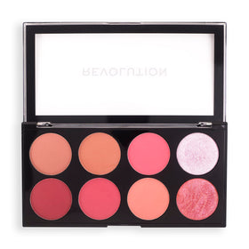 Revolution Beauty London palette front view showing eight shades and benefit of versatile color