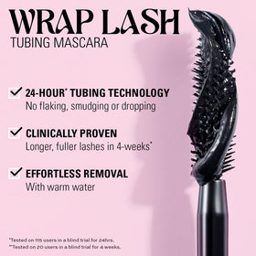 Revolution Beauty London mascara applied on model eye for visible lift and volume