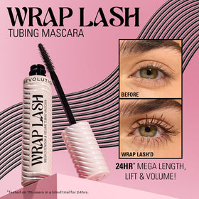 Revolution Beauty London mascara texture swiped for tubing finish and length