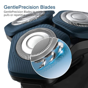 RF RollingFit detailed cutter edge showing sharpness for smoother shaves benefit
