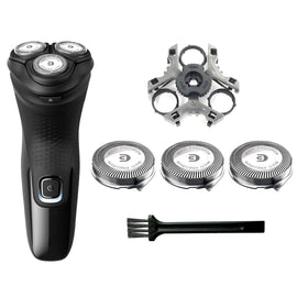 RF RollingFit front packaging showing three SH30 replacement heads and accessories for easy replacement