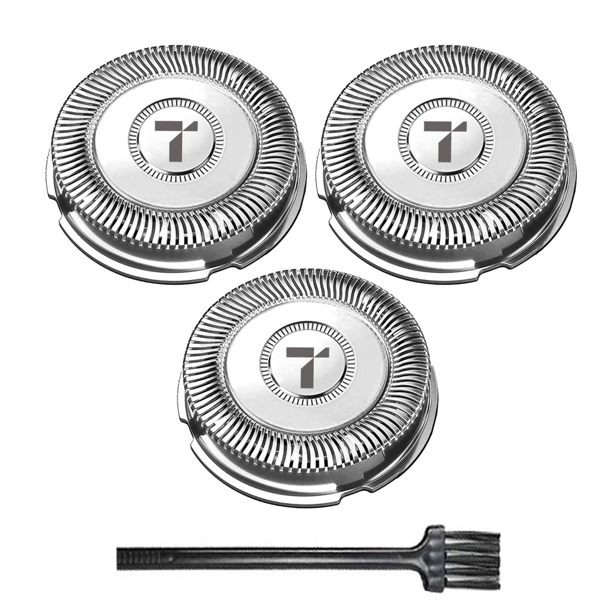RF RollingFit front view of three SH70 heads showing packaging and contents benefit