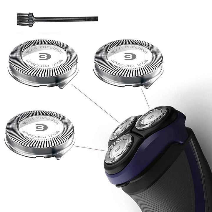 RF RollingFit front packaging showing three replacement heads and box benefits