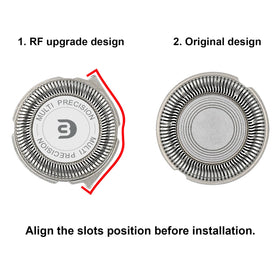 RF RollingFit heads next to a coin to show compact size and easy handling for quick swaps