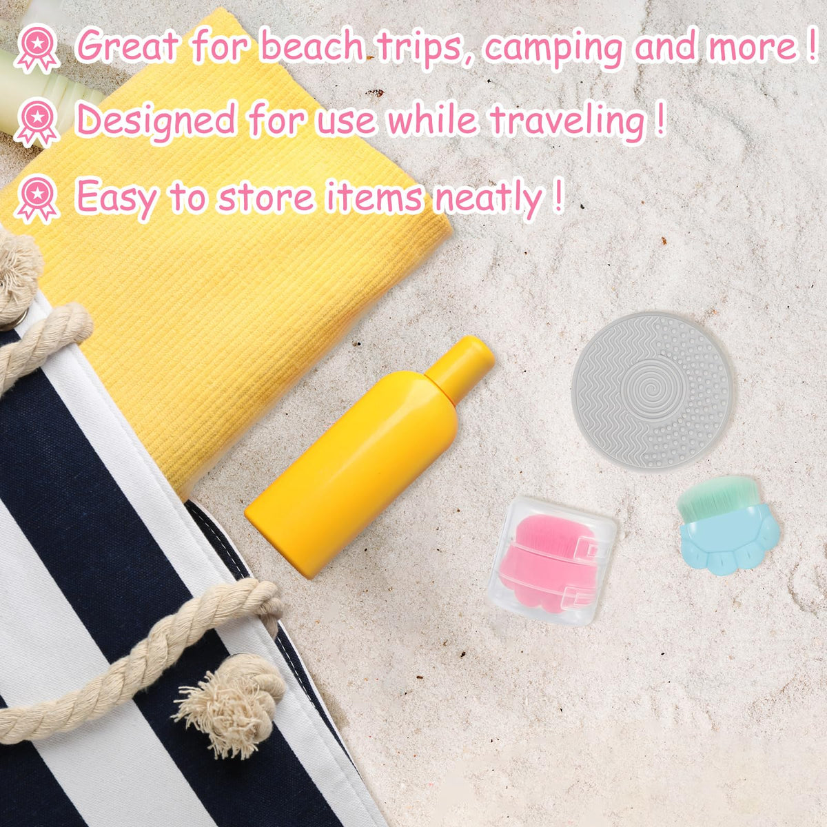 RGQSUN protective case open with brush inside, keeps bristles clean
