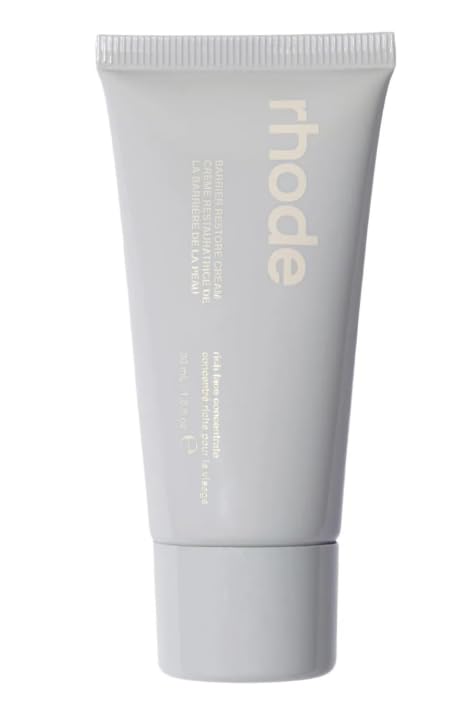 Rhode Barrier Restore Cream front packaging showing clean design and product benefit