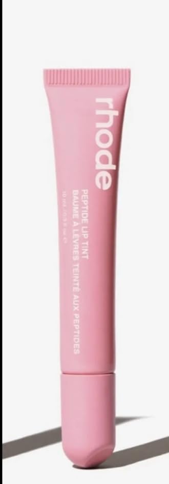 Rhode lip tint ribbon front packaging showing sheer pink shade and glossy finish