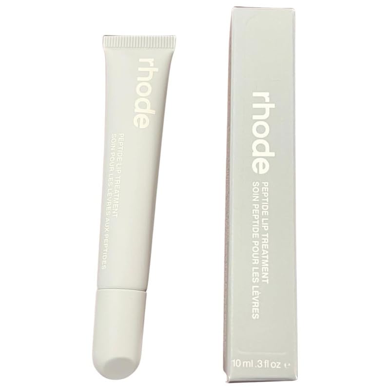 Rhode lip treatment front tube showing compact 10ml size and glossy finish