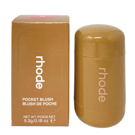 Rhode pocket blush front packaging showing compact and shade, portable convenience