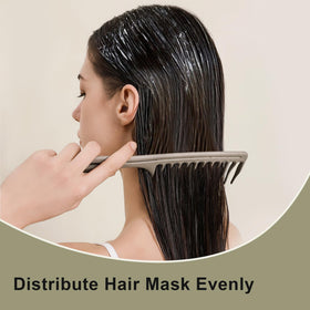RHOS comb gliding through wet curly hair for smoother detangling
