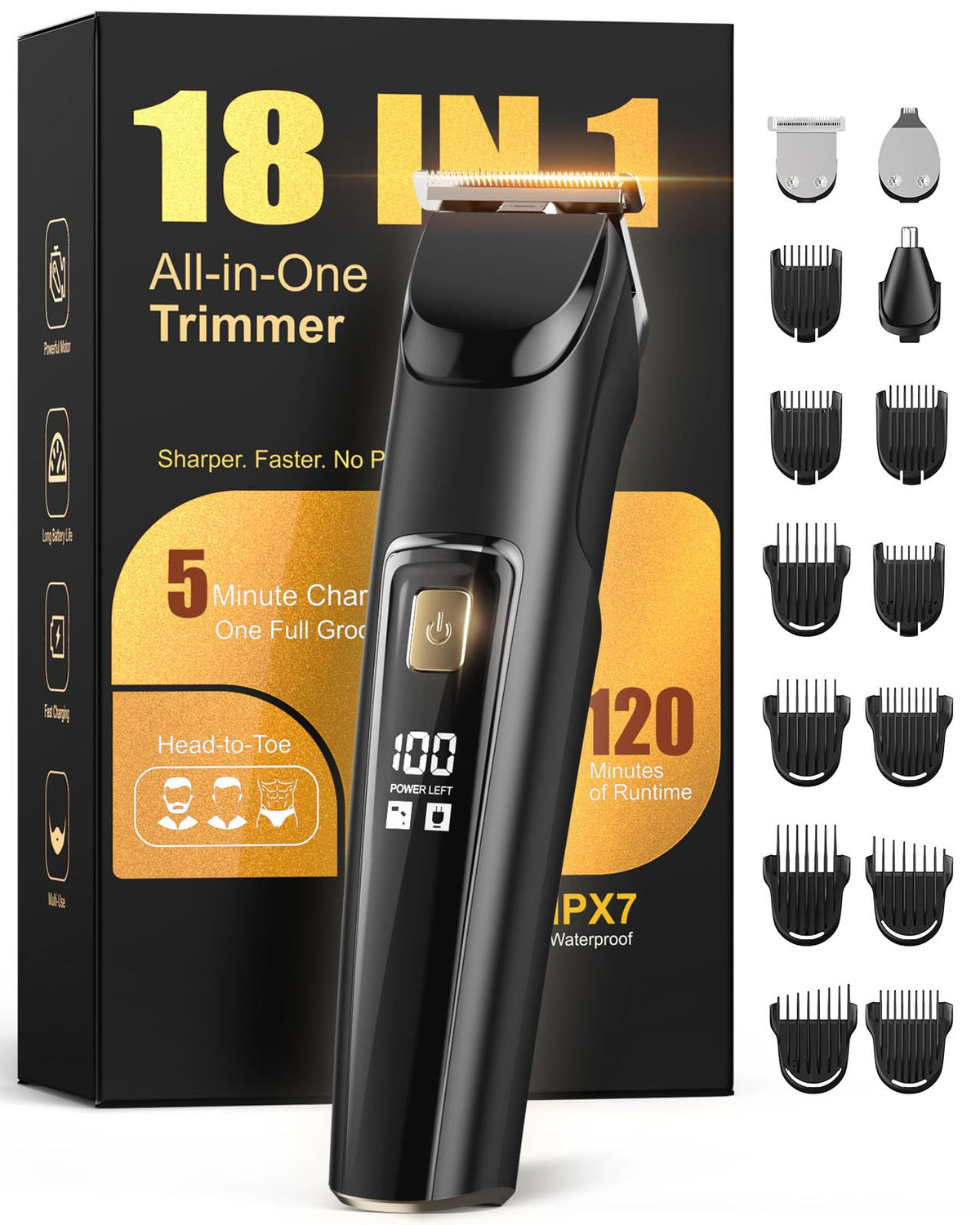 RICAF front packaging showing full grooming kit and included tools