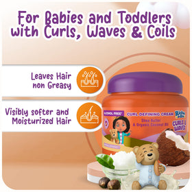 Ricitos de Oro cream smoothed into curly hair for frizz control