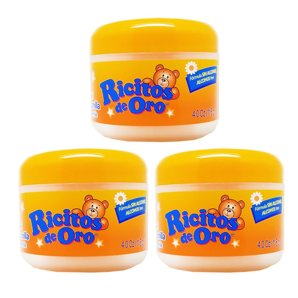 Ricitos de Oro front packaging showing chamomile, communicates gentle hold