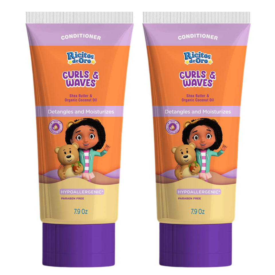 Ricitos de Oro front packaging showing 2-pack and product benefits