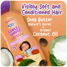 Ricitos de Oro shea butter and coconut oil ingredients supporting moisturized, defined curls