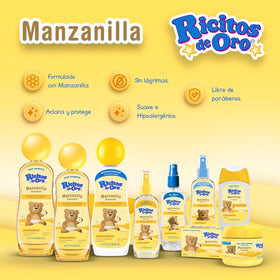 Ricitos de Oro pump application on hair strand demonstrating shine and smoother texture