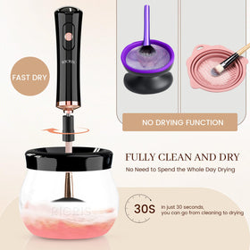 RICRIS in-use brush attached mid-spin demonstrating quick drying