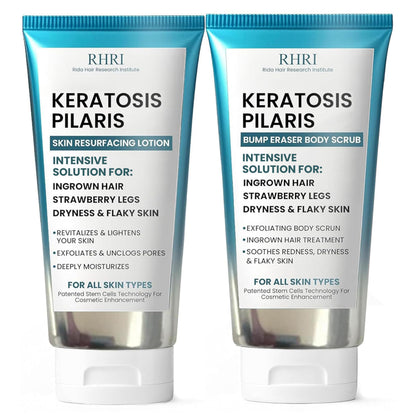 Rida Hair Research Institute front packaging showing complete KP Bump Eraser set for smooth skin