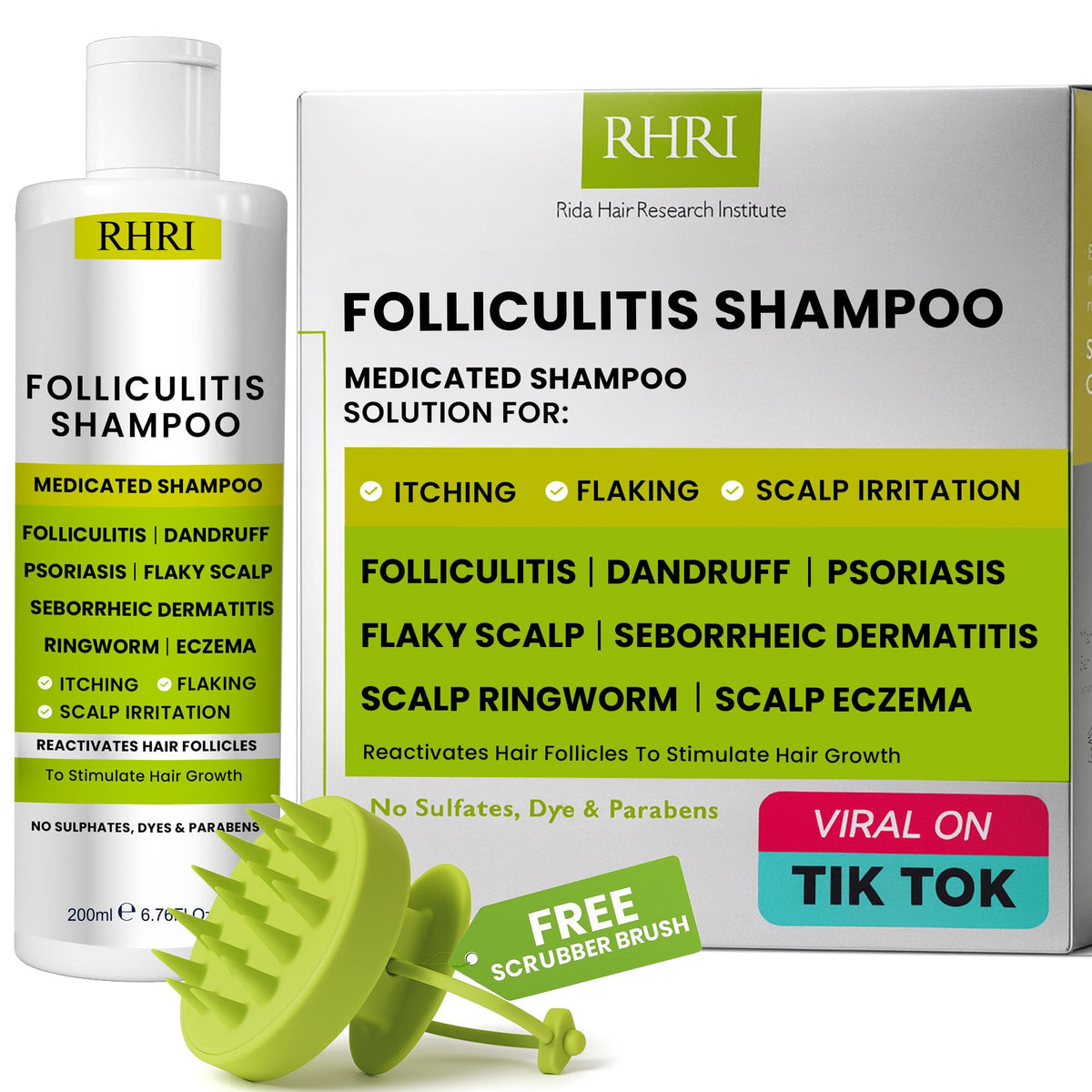 Rida Hair Research Institute bottle front label showing product name and benefits