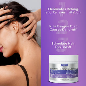 Rida Hair Research Institute product staged in bathroom showing how it fits a daily routine