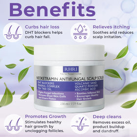 Rida Hair Research Institute scrub in hand ready for treatment, illustrating easy dispensing