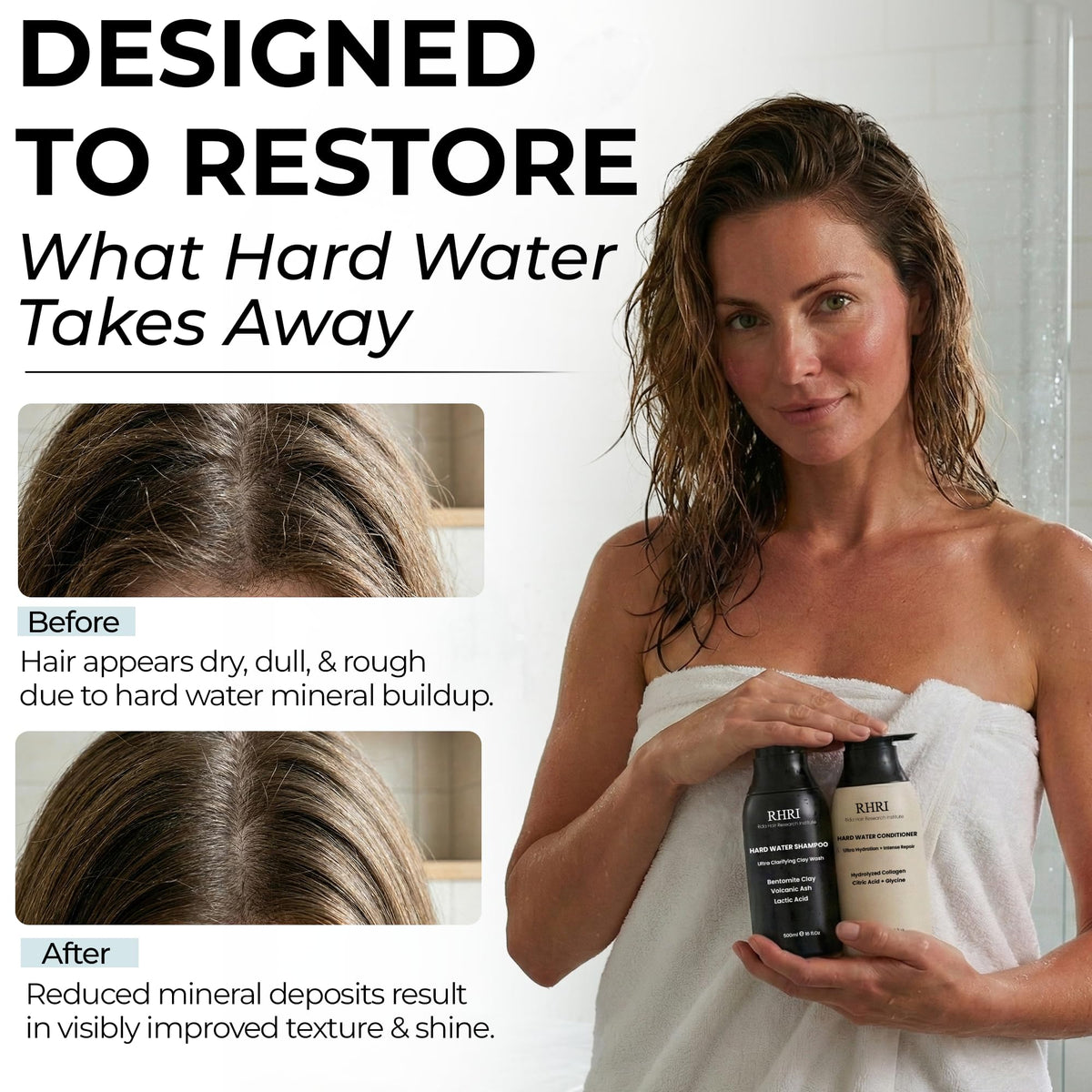 Rida Hair Research Institute label close-up showing key ingredients and transparency benefit