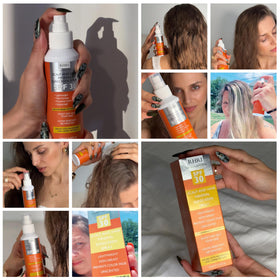Rida Hair Research Institute bottle in hand for scale showing compact 4 oz size