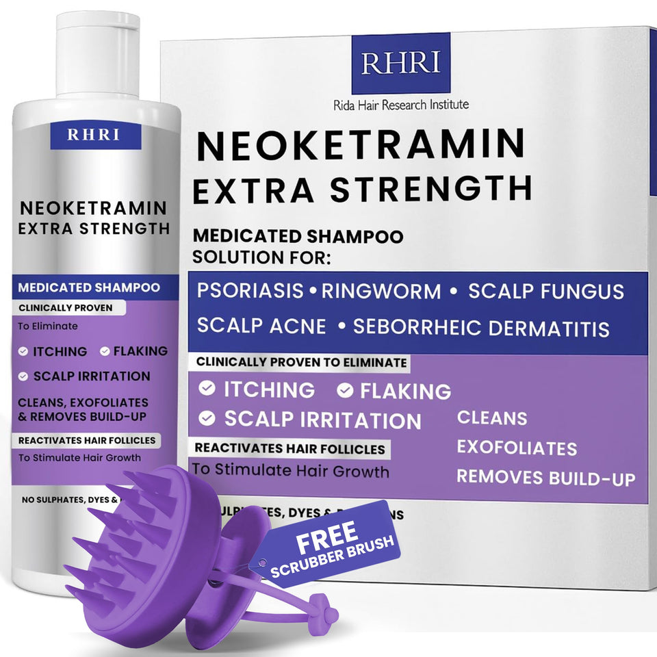 Rida Hair Research Institute front bottle image showing packaging and benefits