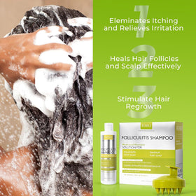 Rida Hair Research Institute shampoo on bathroom shelf conveying clinical yet modern care