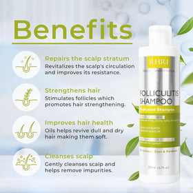 Rida Hair Research Institute shampoo texture pouring illustrating gentle exfoliation