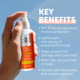 Rida Hair Research Institute 4 oz bottle inside travel bag showing portability benefit