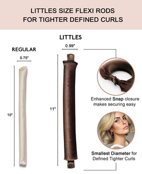 RIFFIN button closure detail securing rolled hair for overnight hold