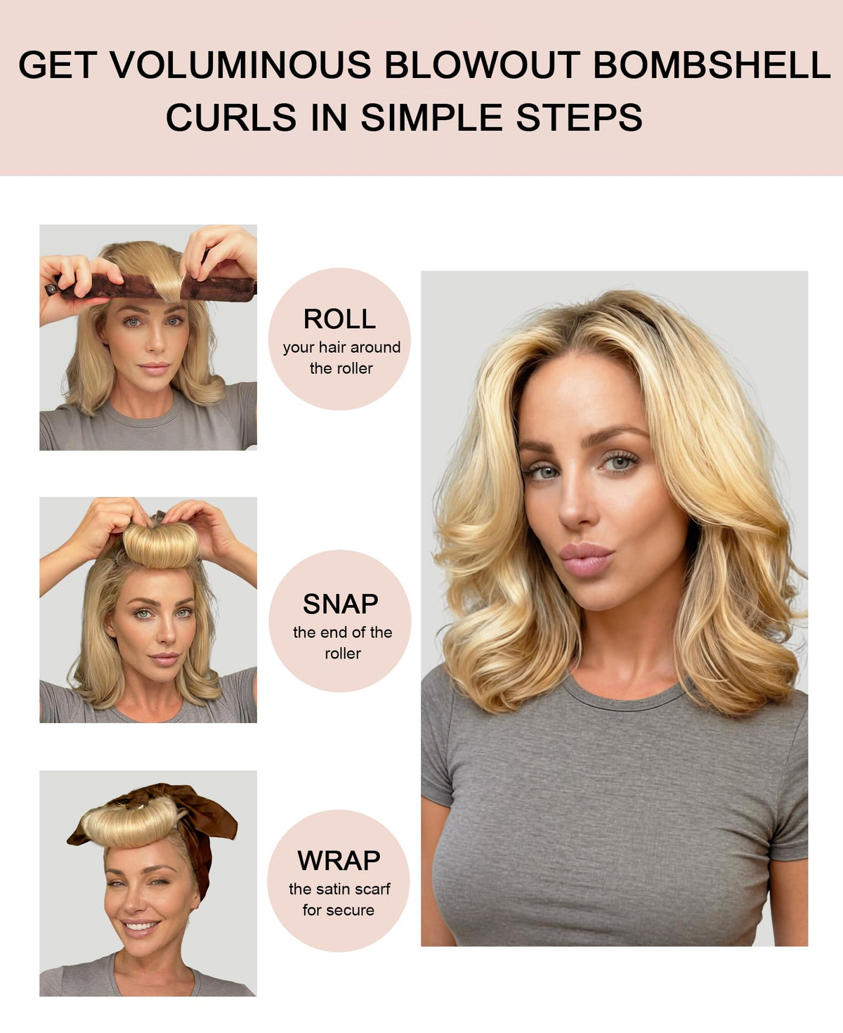 RIFFIN close-up of directional velvet nap that grips hair for secure curls