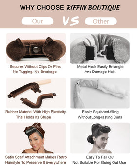 RIFFIN satin headscarf on pillow preserving curls and reducing friction