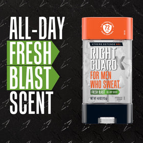 Right Guard four-pack staged with everyday items showing backup convenience