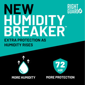 Right Guard application close-up of invisible solid delivering clear, long-lasting protection