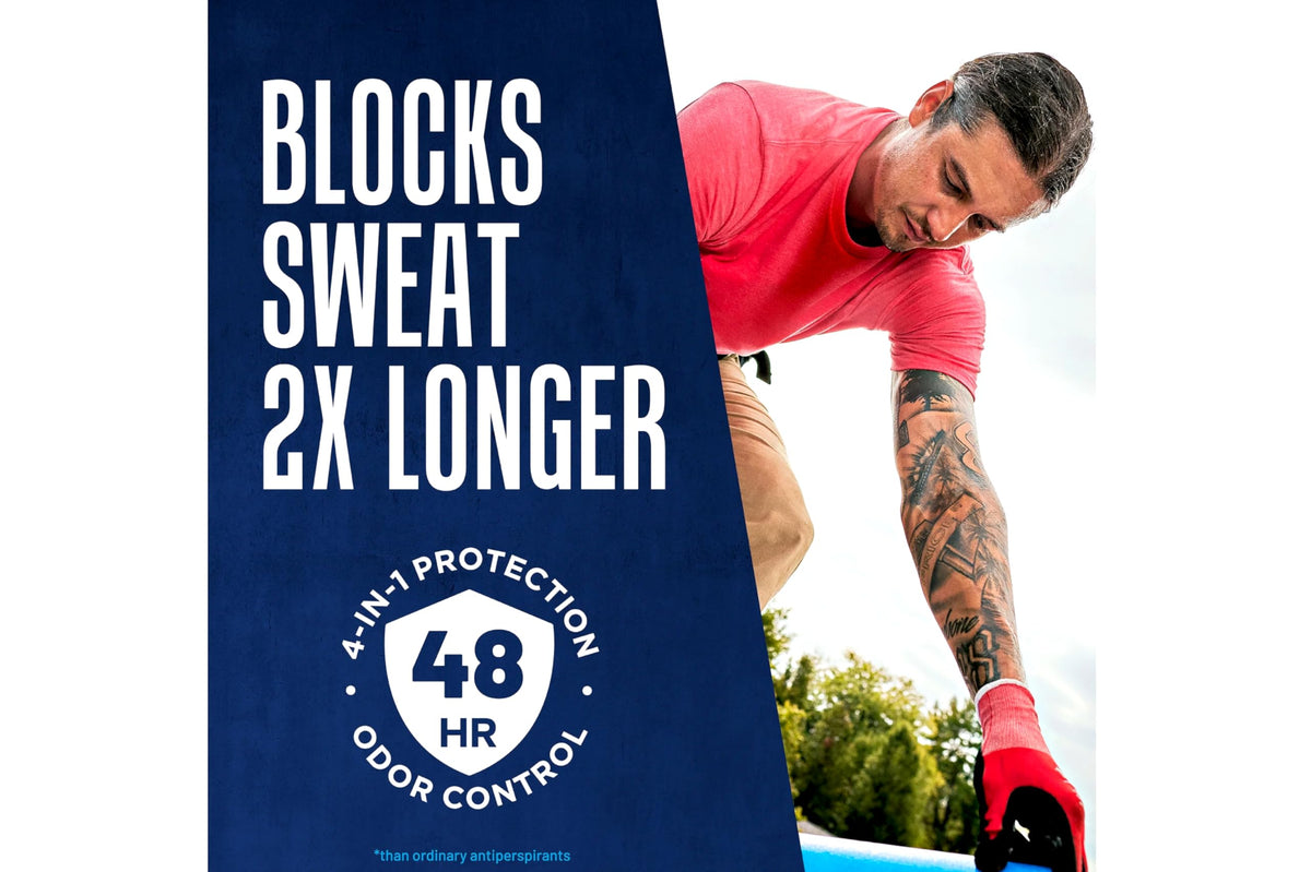 Right Guard in gym bag showing on-the-go freshness and sweat control benefit