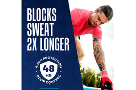 Right Guard in gym bag showing on-the-go freshness and sweat control benefit