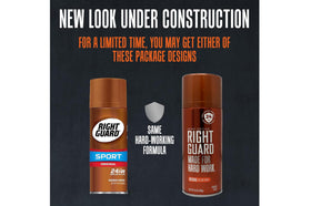 Right Guard pack of four stacked for value and convenient supply benefit