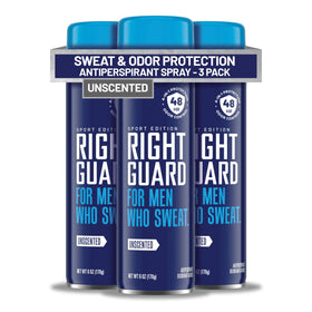 Right Guard Sport front can showing label and 6oz size, reliable protection